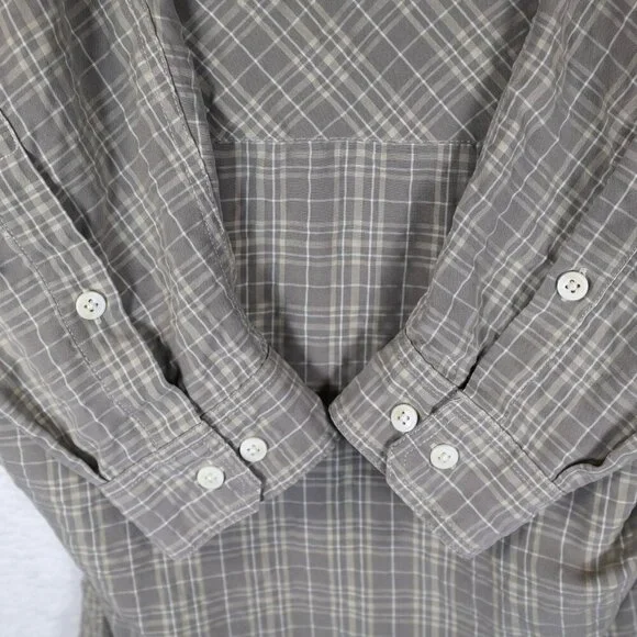 Columbia Omni-ShadeGray Plaid Button Up Mens Medium Sun Protection - Picture 5 of 7